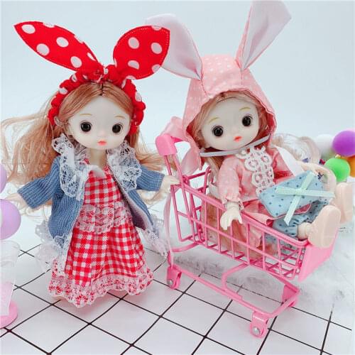 New 16cm BJD Doll Movable Joints Dolls Makeup Casual Wear Clothes with Shoes Doll Accessories Toy for Girls Gift