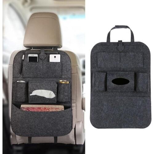 Car Seat Back Hanging Storage Bag Pockets Felt Multifunctional Organizer for Vehicles