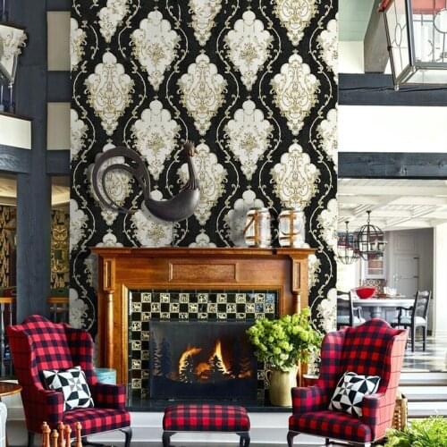 European Style Antique Gilt Wallpaper Bedroom Coffee Shop Decoration for Living Room for The Walls Self Adhesive Furniture Mural