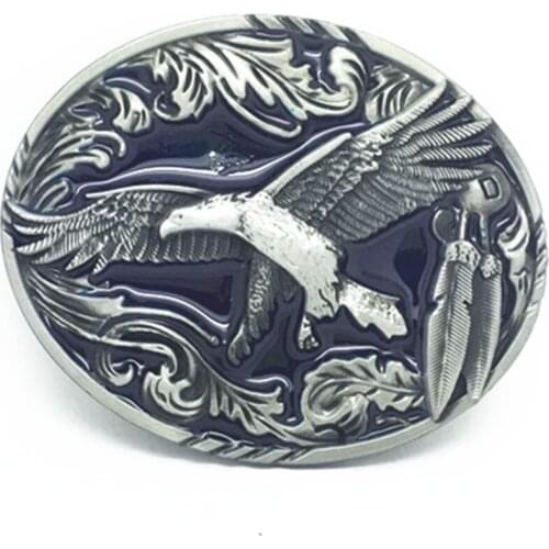 Western cowboy gray eagle zinc alloy belt buckle personality simple men and women universal gift items