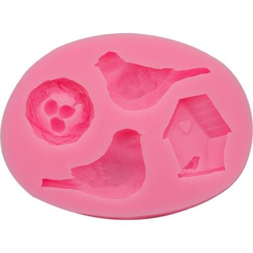 Bird Nest and Egg Shape Silicone Molds Fondant Cake Tool for Cupcake Decorating Sugarpaste Craft Bakeware