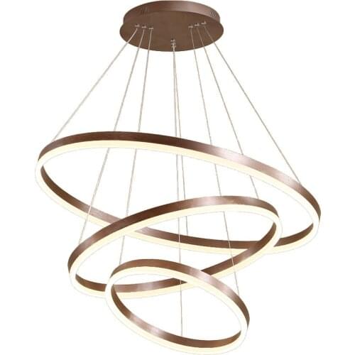 Modern LED Chandelier Acrylic Ring Chandeliers Lighting Living Room Bedroom Kitchen With Remote Control Lustre Fixtures Light