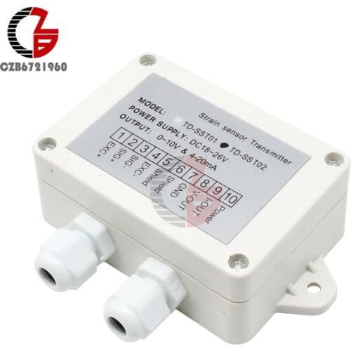 Load Cell Amplifier DC 18V-26V Strain Sensor Amplifier Weighing Trasmitter Transducer Sensor Module 0-5V 0-10V 4-20mA