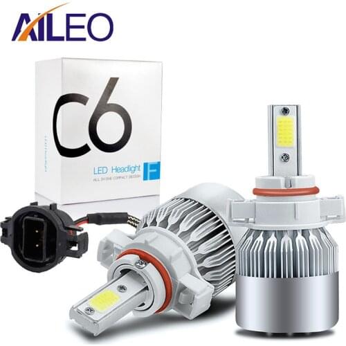 AILEO High power 2pcs PS24W 5202 h16(eu) 2504 5201 5301 5202 PS19W LED Fog Light Bulbs Extremely Bright 50W COB Chipset 6000K