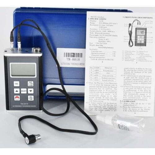 High Accuracy TM-8818 Ultrasonic Thickness Meter 11 kinds materials 500-9990m/s Sound Velocity thickness meter