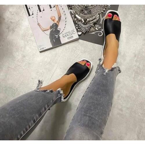 2021 Trend Women Slippers Sandal New Fashion Luxury Spring Summer High Quality Made in Turkey Black White Red Yellow Brown