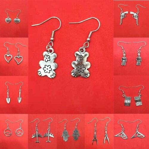 Earrings Female Fashion Punk Radish Toothbrush Toothpaste Wine Glass Love Airplane Tower Crane Earrings Simple Cool Cute Jewelry