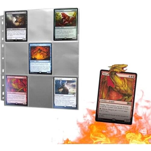 10pcs 9 Pockets Board Game Card Album Card Binder Storage Wallets Album Pages Collection Coin Holders Wallets Sleeves Set