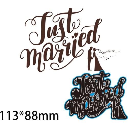 113*88mm Letter Love Marriage New Cutting Dies Scrapbook Decoration Embossing Paper Craft Album Card Punch Knife Mold