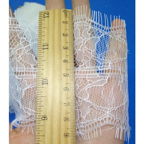 4 pcs 3 meters voile french light eyelash voile french lace trim for wedding dress sewing material
