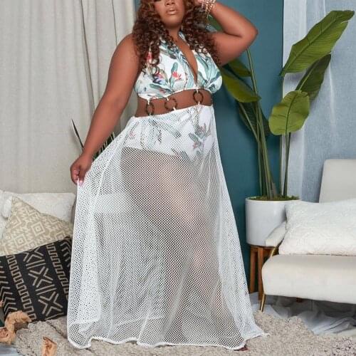 4XL 5XL Plus Size Dresses For Womens Large Printed V Neck Sleeveless Backless Mesh Patchwork Sexy Evening Night Club Long Dress