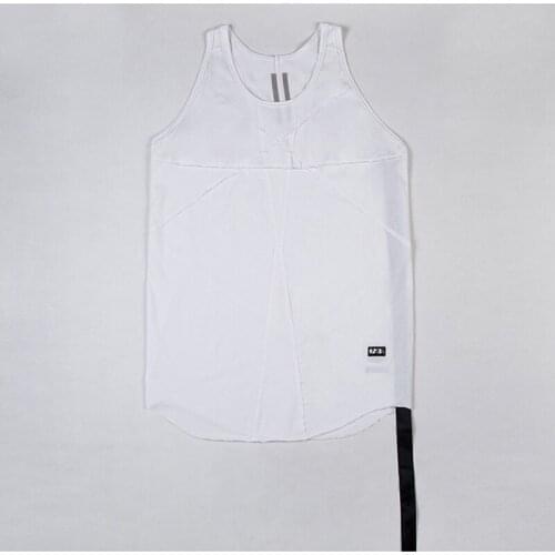 American Famous Brand RO DRK 2021ss New Ribbon Design Pure Colour Couple Vest Streetwear Y2k Tops Mens Clothing Woman Clothes