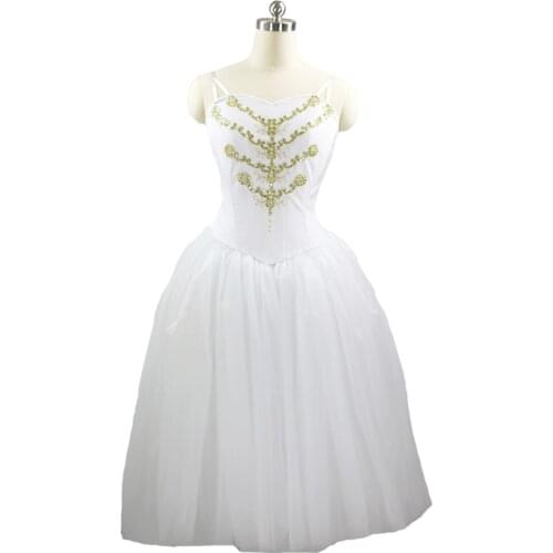 White swan lake Professional romantic ballet tutu long skirt Adult giselle classical ballet tutu nutcracker costumes Women