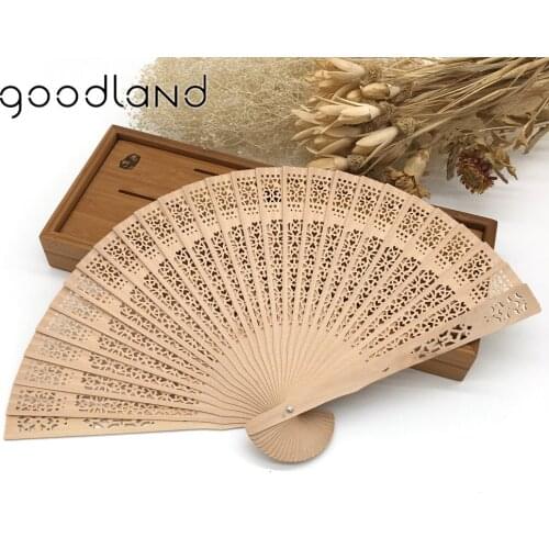 Free Shipping 10pcs/lot 20cm Vintage Chinese Elegant Folding Fan Original Wooden Carved Hand Fan House Crafts Party favors