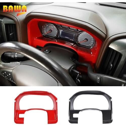 BAWA Interior Mouldings Dashboard Decorative Panel Cover Stickers Accessories for Chevrolet Silverado 2010-2017