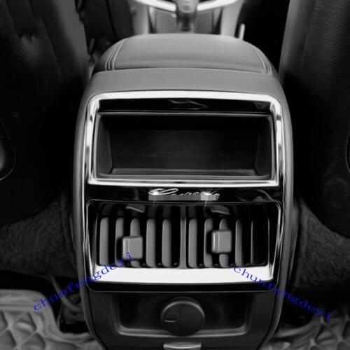 For Cadillac SRX 2010-2015 ABS CHROME Rear air conditioning vent decorative frame trim