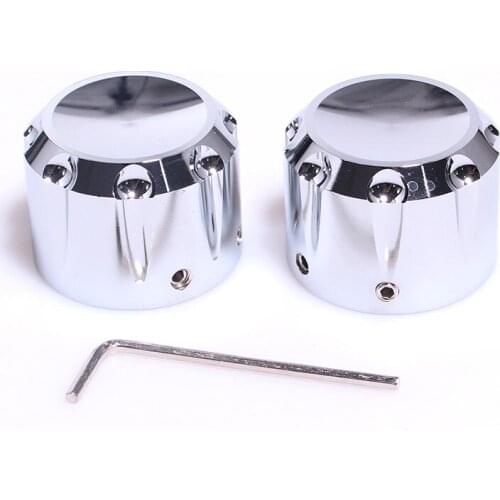 Chrome Motorcycle Front Axle Cap Nut Cover For Harley Touring Electra Glide Softail Dyna Street Glide Sportster