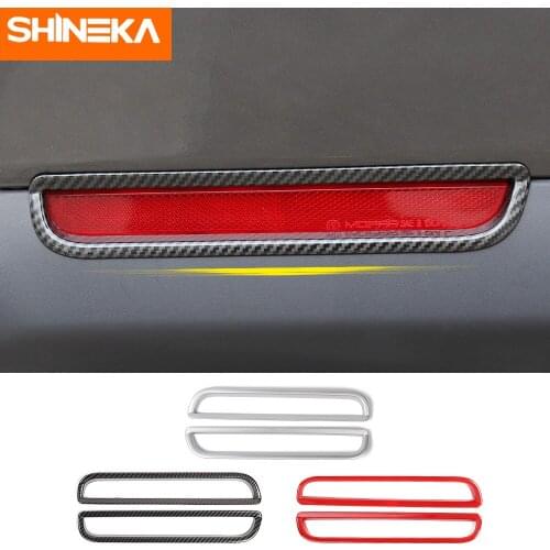 Chromium Styling For Dodge Challenger 2015+ ABS Car Exterior Rear Fog Light Lamp Frame Stickers Accessories For Dodge Challenger