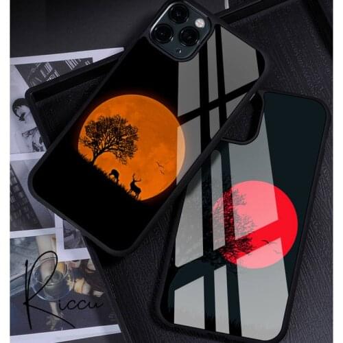 Beautiful sunset lonely animal Phone Case Rubber for iPhone 12 11 Pro Max XS 8 7 6 6S Plus X 5S SE 2020 XR 12 Mini case