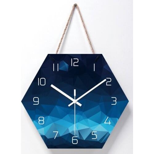 Lanyard Creative Mute Modern Design Large Wall Clock Clocks for Home Kitchen Living Room Decor Battery Operated Silent