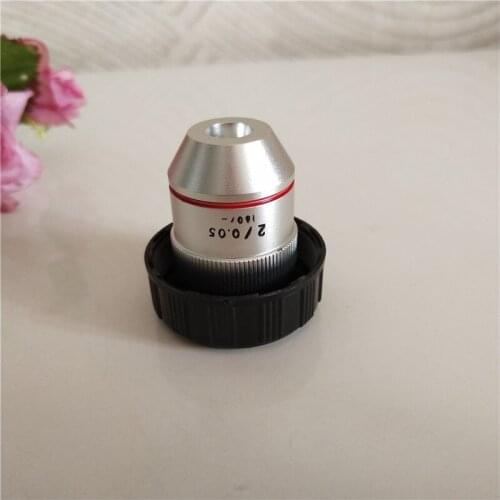 2 Times 195 Lab Educational Biological Microscope Achromatic Objective Lens 2X Optical Lens with Standard RMS Thread 20.2mm