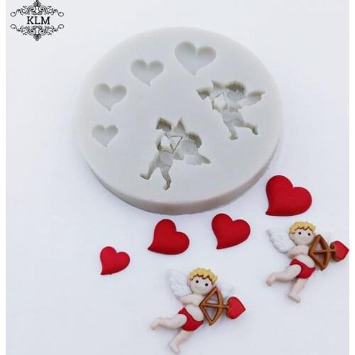 Love Angel Cake Silicone Mold DIY Silicone Baking Mold Fudge Mold Kitchen Baking Tools Chocolate Tools Cake Shop Tools