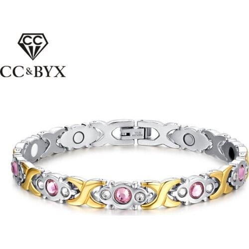 CC Trendy Jewelry Bracelets For Women Stainless Steel Magnetic Geometric Shape Bangles Bijoux Femme Accessories SBRM-016
