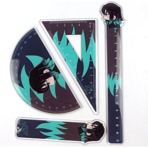 [MYKPOP]DEMON SLAYER Cartoon Figure Rulers Amine Tanjirou Nezuko Zenitsu Inosuke Fans Collection SC20052517