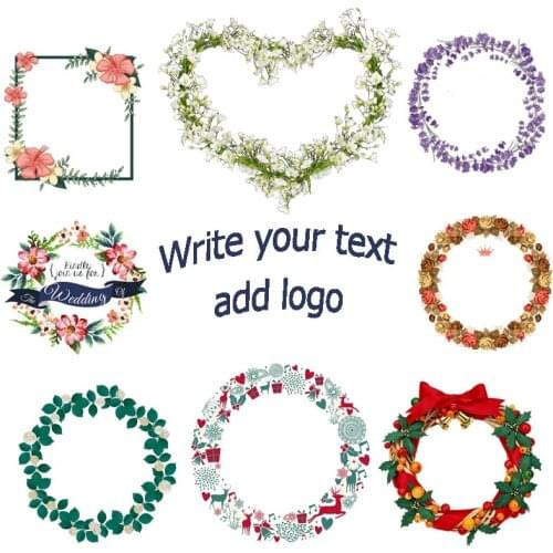 100pcs per pack 2inch 5CMGarland Round custom seal sticker logo label Fill in the text Leaving a message