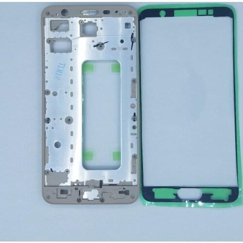 Original New For Samsung Galaxy J5 Prime G570 G570F G570Y G570G Mobile Phone LCD Plate Housing Front Bezel Middle Frame + Glue