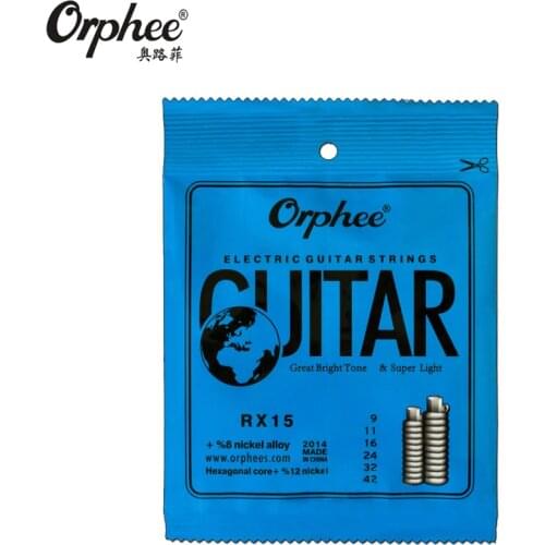 Orphee RX15 009-042 Electric Guitar Strings Nickel Alloy String Super Light Tension guitar Accessories
