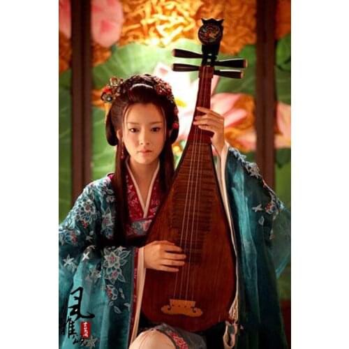 Peacock Green Female Secret Agent Gong Yu 2015 New TV Play Lang Ya Bang Nirvana in Fire Hanfu Costume for Women