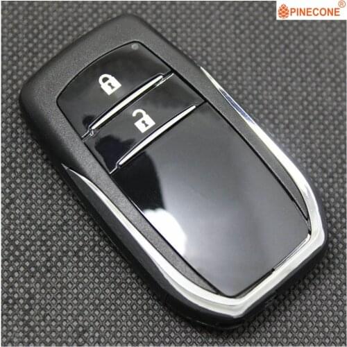 PINECONE for TOYOTA CAMRY CROWN FORTUNER HIGHLANDER PRADO RAV4 Key Case 2 Buttons Uncut Blade Replace Remote Car Key Fob Shell