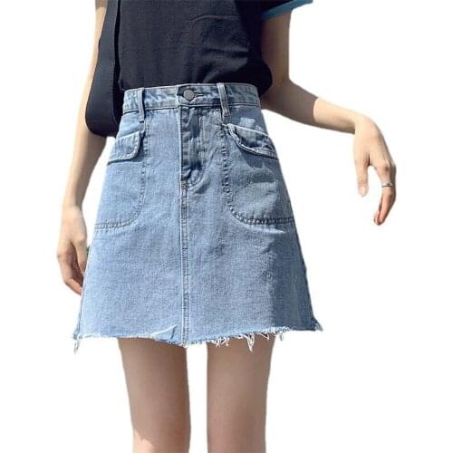 ROADMANY Denim Pencil Skirts
