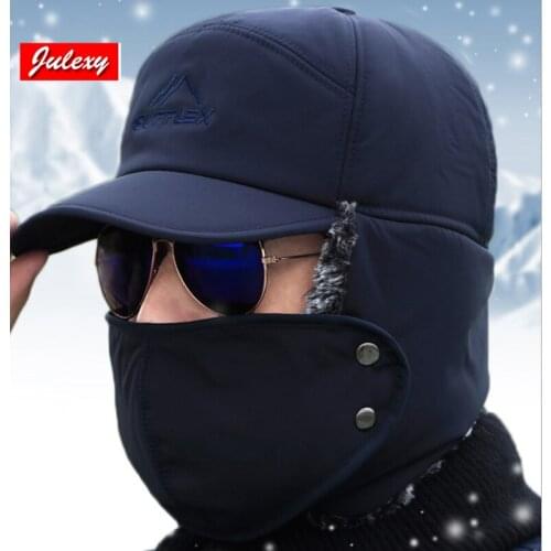 Lei Feng Hat Mens Hat Winter Korean Northeast Cold Hat Winter Cycling Ear Protection Thick Warm Cotton With Earflaps Mens Cap