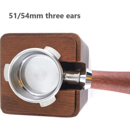 Coffee Powder Seat Solid Wood Filling Pressing Seat Handle Support Frame Coffee Machine Supporting Equipment Bottomless Handle