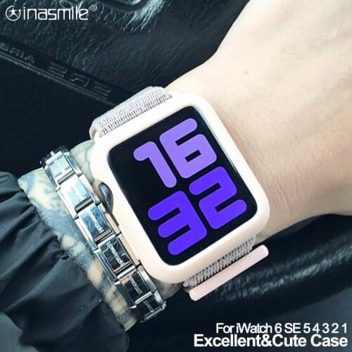 Soft TPU Silicone case Cover for iWatch Series 3 2 1 38mm 42mm Watch protector Bumper for Apple Watch Series 4 5 6 SE 40mm 44mm