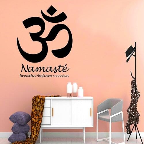 Om Wall Decal Sticker Mordern HomeDecor Bedroom Design Mural Buddah namaste peace fitness love Large Om Symbol Murals Q25