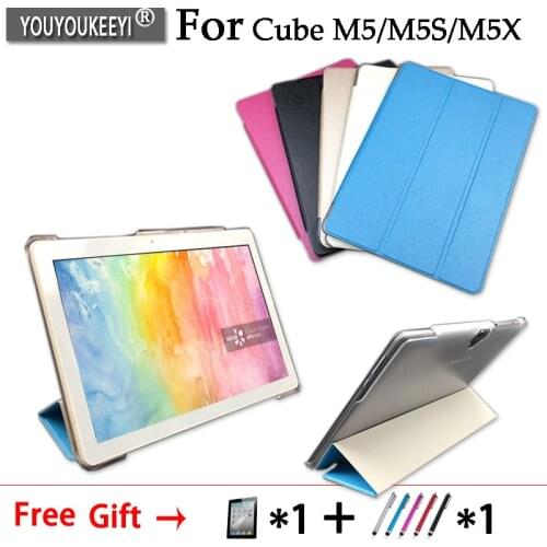 Ultra Slim PU case stand cover For Alldocube M5/M5S/M5X 10.1inch tablet 5 colors +Protective film+Stylus