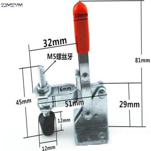 High quality 101-A 48Kg Holding Capacity Vertical Type Flanged Base Straight Handle Quick Hand Tool Toggle Clamp