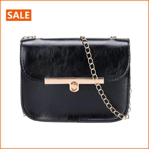 Retro Womens Handbag Oil Wax Leather Lock Chain Mini Shoulder Bag luxurious Casual Women Purse Handbag For Women Party