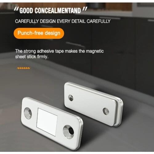 Door Stops 1/5/10PCS Ultra-thin Invisible Magnetic Door Stoppers For Wardrobe Drawer Door Hardware Punch-free Magnetic