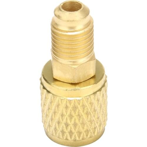 1pc Auto Car Air Conditioning R410A R22 R407 R32 Mobile Head Adapter M 1/4 x W 5/16 SAE Thread Refrigerator A/C Tool