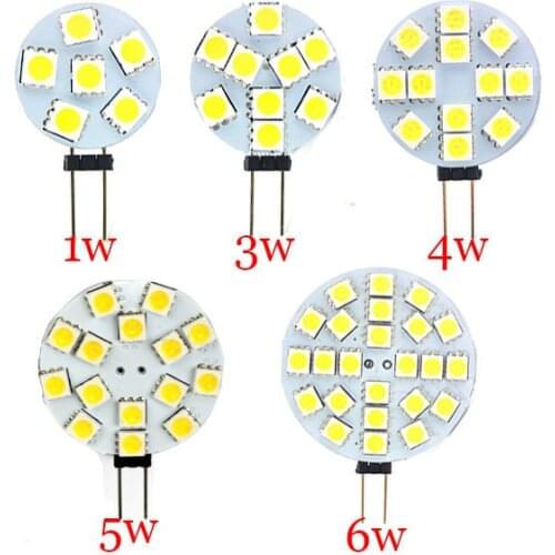 DC 12V G4 LED Lamp Bulb 1W 3W 4W 5W 6W 5050 SMD Light Corn Bulbs Droplight Chandelier 5050SMD Spot light Cool/Warm White