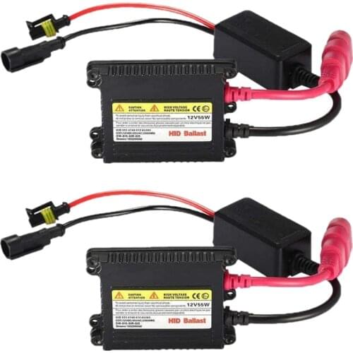 2Pcs 35W Slim HID Ballast for H1 H3 H4 H7 H10 H11 H13 9004 9005 9006 9007 880 5202 HB3 HB4 HB5