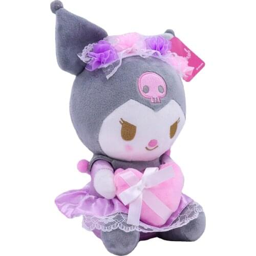 30cm Kuromi Cartoon Plush Toys Japan Sanrio Love Pillow Plush Doll Environmental Protection PP Cotton Cute Purple Girl Gift