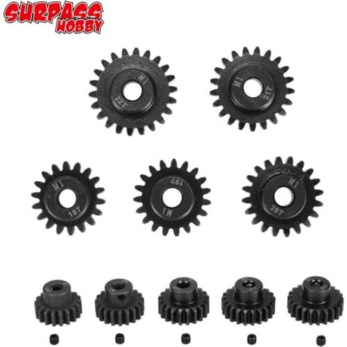 SURPASS HOBBY 5Pcs M1 5.0mm 11T-15T/15T-19T/18T-22T 4268 4274 Motor Gear for Traxxas Redcat 1/8 RC Buggy Car Monster Truck