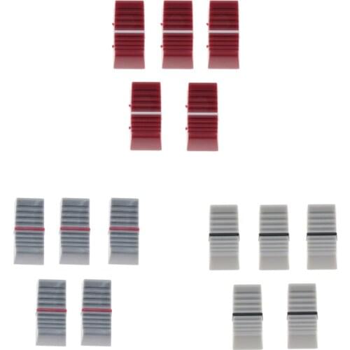 5x Knob Caps Slide Potentiometer Mixer Fader Cap Red/Dark Gray/Light Gray