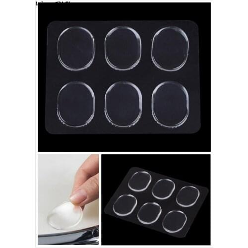 6Pcs/Set New Transparent Snare Drum Mute Pad Drum Damper Gel Pads Snare Tom Drum Muffler Mute Percussion Instrument Accessories