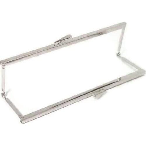 8 x3 Nickel Purse Frame With Open Top Channel